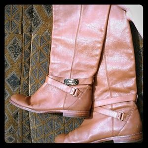Coach Christine tan cognac riding boots size 8